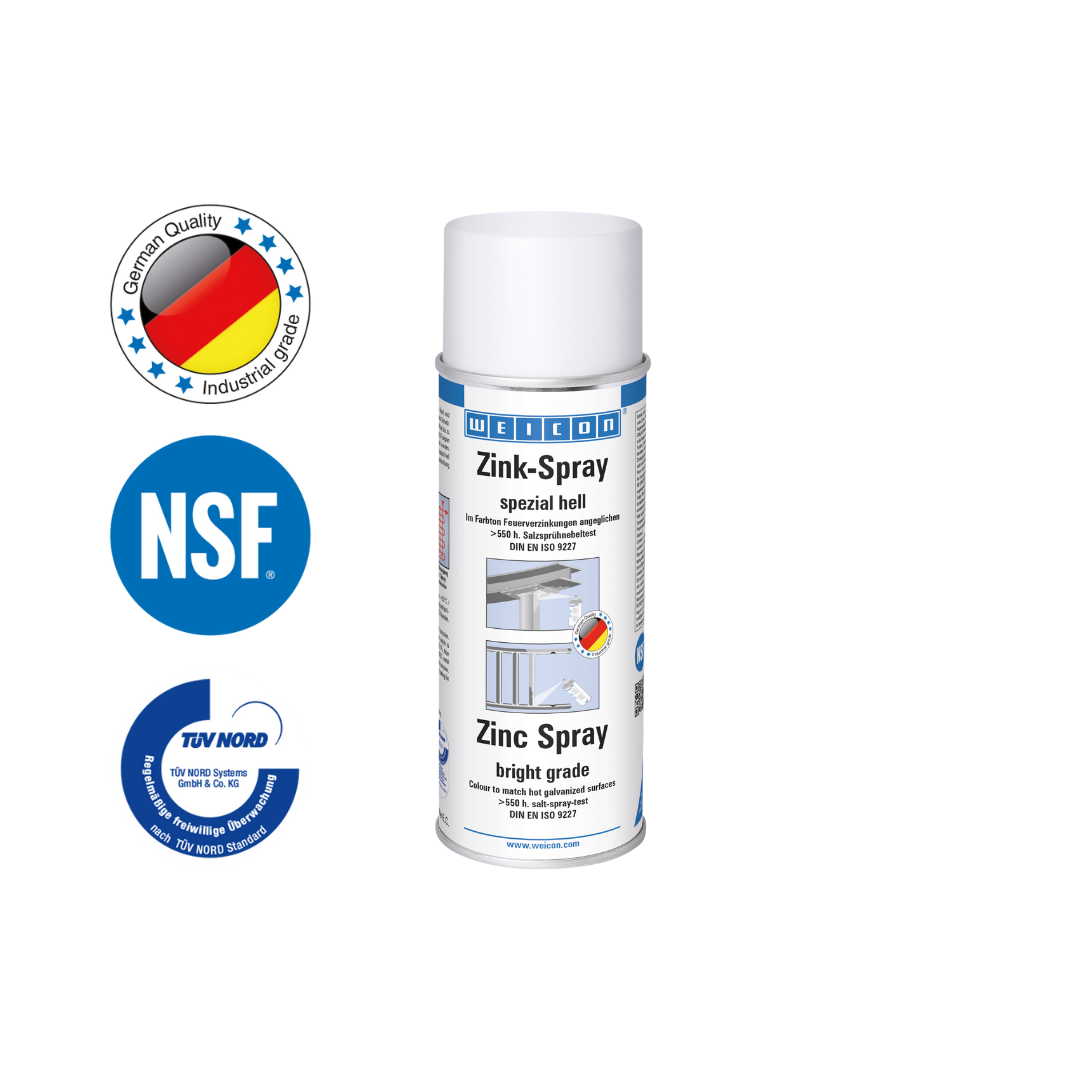 Zinc Bright Spray | cathodic corrosion protection with approval for use in the food sector