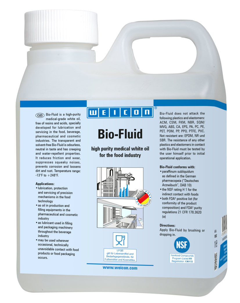 Bio-Fluid | Huile de lubrification et d'entretien pour le secteur alimentaire NSF H1