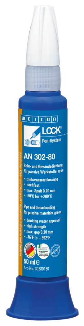 WEICONLOCK® AN 302-80 Étanchéité de Tuyaux et de Filetages | pour matières passives, haute résistance