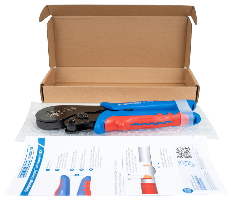 Crimp tool 16mm² HEX | hexagonal crimp for easy insertion into round terminals